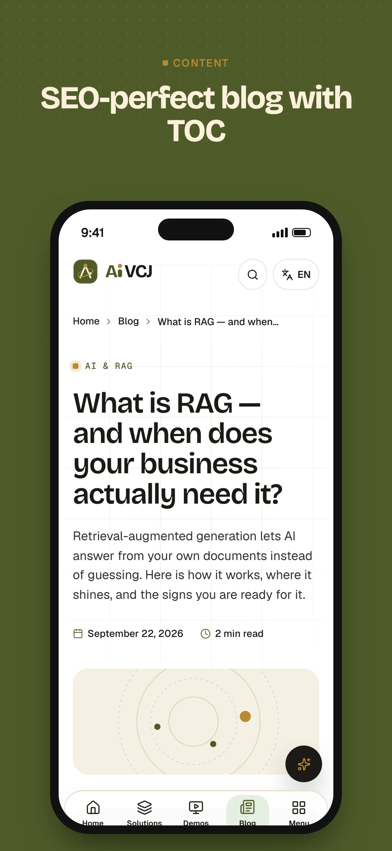 SEO-perfect blog with TOC